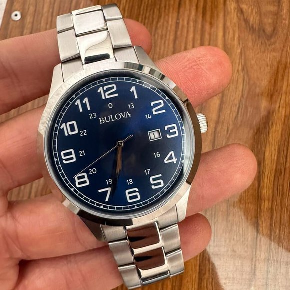 Bulova Men's Indicator Two Tone Blue Watch